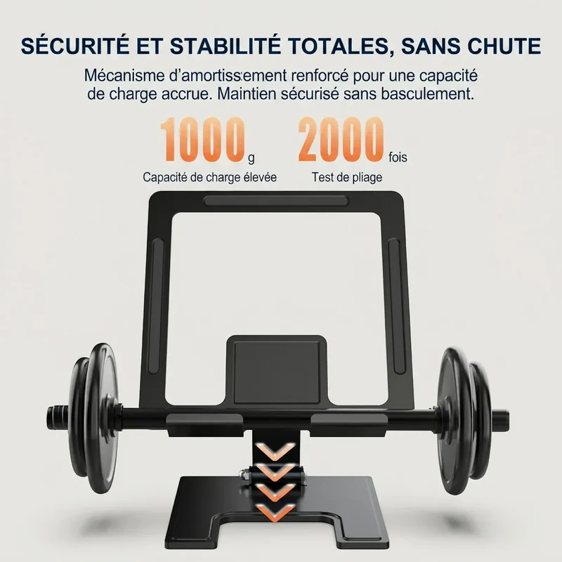 Support tablette ErgoPad X Pliable en Aluminium - Posture & Stabilité
