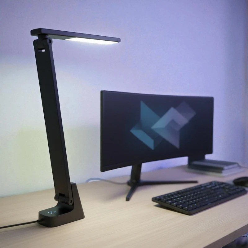 Lampe de Bureau LED Pliable Rechargeable avec Protection Oculaire