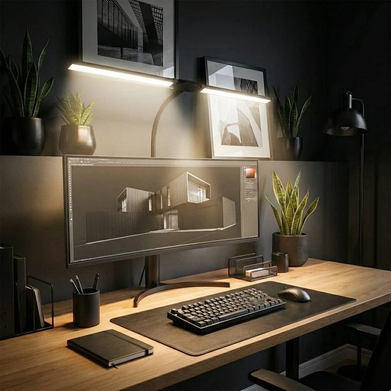 Lampe de Bureau VOLTZ : Double Tête LED & Amplitude Panoramique
