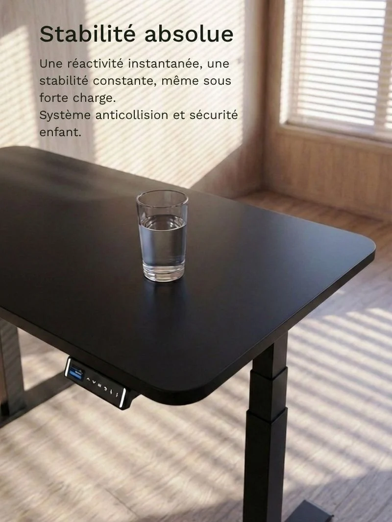 Advanced Pro - Plateau Auva | Bureau Assis Debout Électrique, 70 cm, Angles arrondis, Hautes Performances