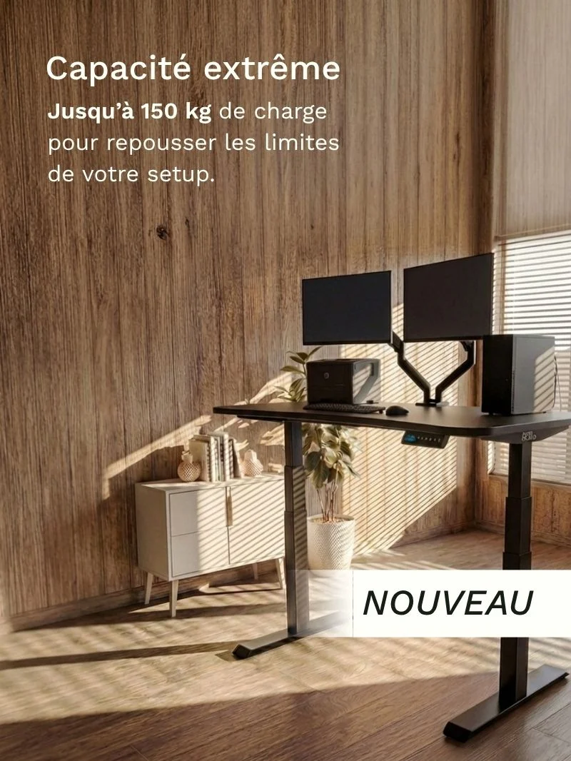Advanced Pro - Plateau Auva | Bureau Assis Debout Électrique, 70 cm, Angles arrondis, Hautes Performances