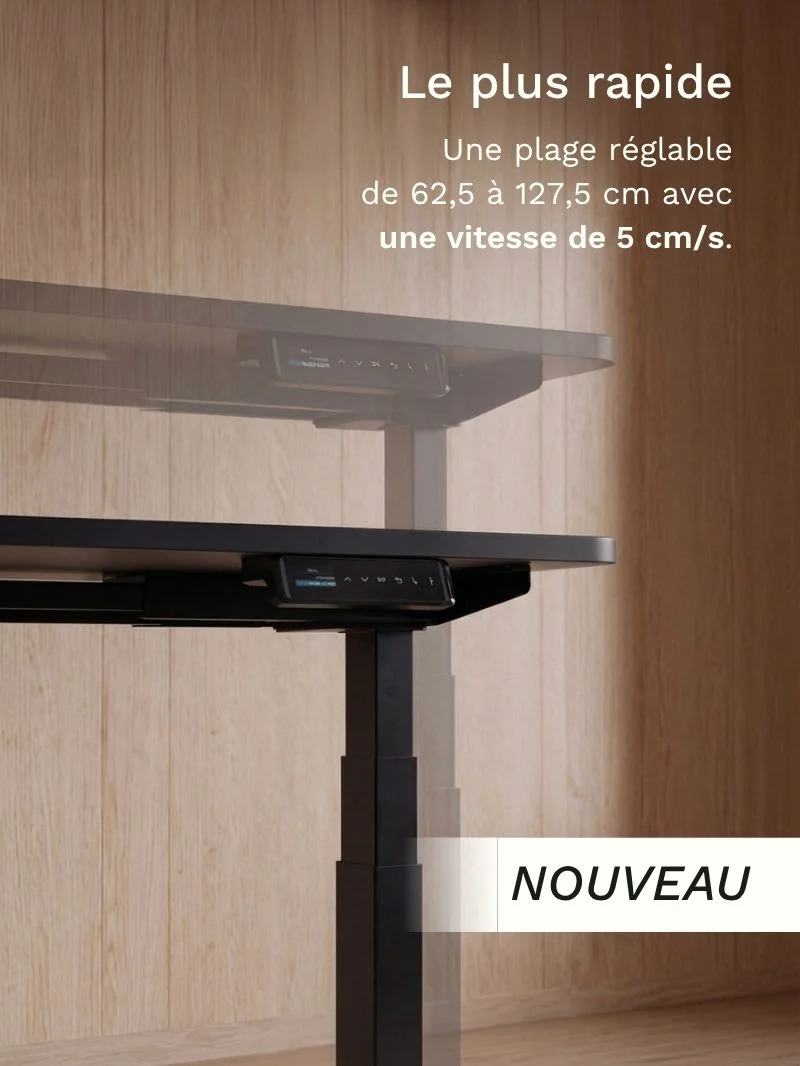 Advanced Pro - Plateau Auva | Bureau Assis Debout Électrique, 70 cm, Angles arrondis, Hautes Performances