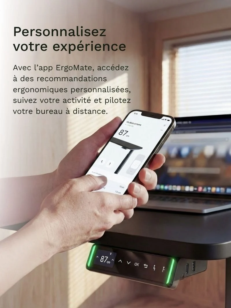 Advanced Pro - Plateau Auva | Bureau Assis Debout Électrique, 70 cm, Angles arrondis, Hautes Performances