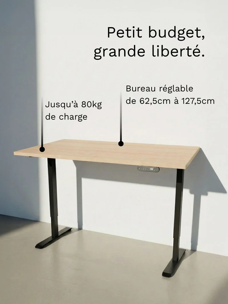 Start 2 - Plateau Small | Bureau Assis Debout Électrique 110x60 ou 120x60