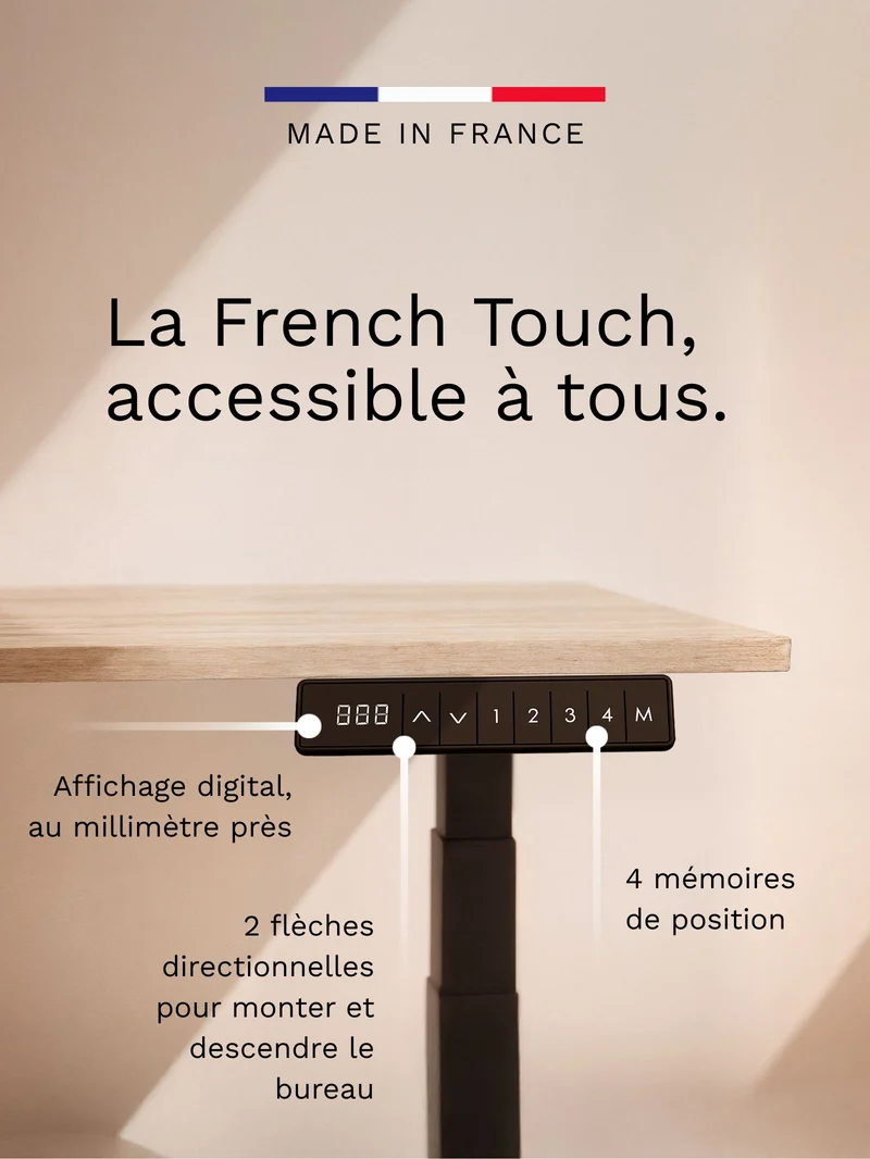 Advanced - Plateau Essential | Bureau Assis Debout Électrique