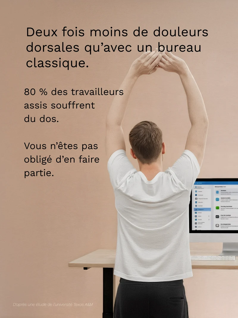 Advanced - Plateau Essential | Bureau Assis Debout Électrique