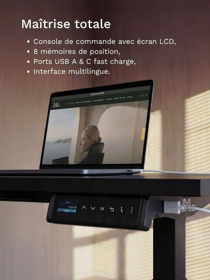 Advanced Pro - Plateau Essential | Bureau Assis Debout Électrique, Hautes Performances