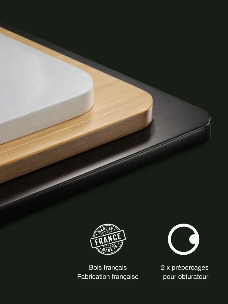 Advanced Go - Plateau Auva | Bureau Assis Debout Électrique, 70 cm, Angles arrondis, Ports USB A & C