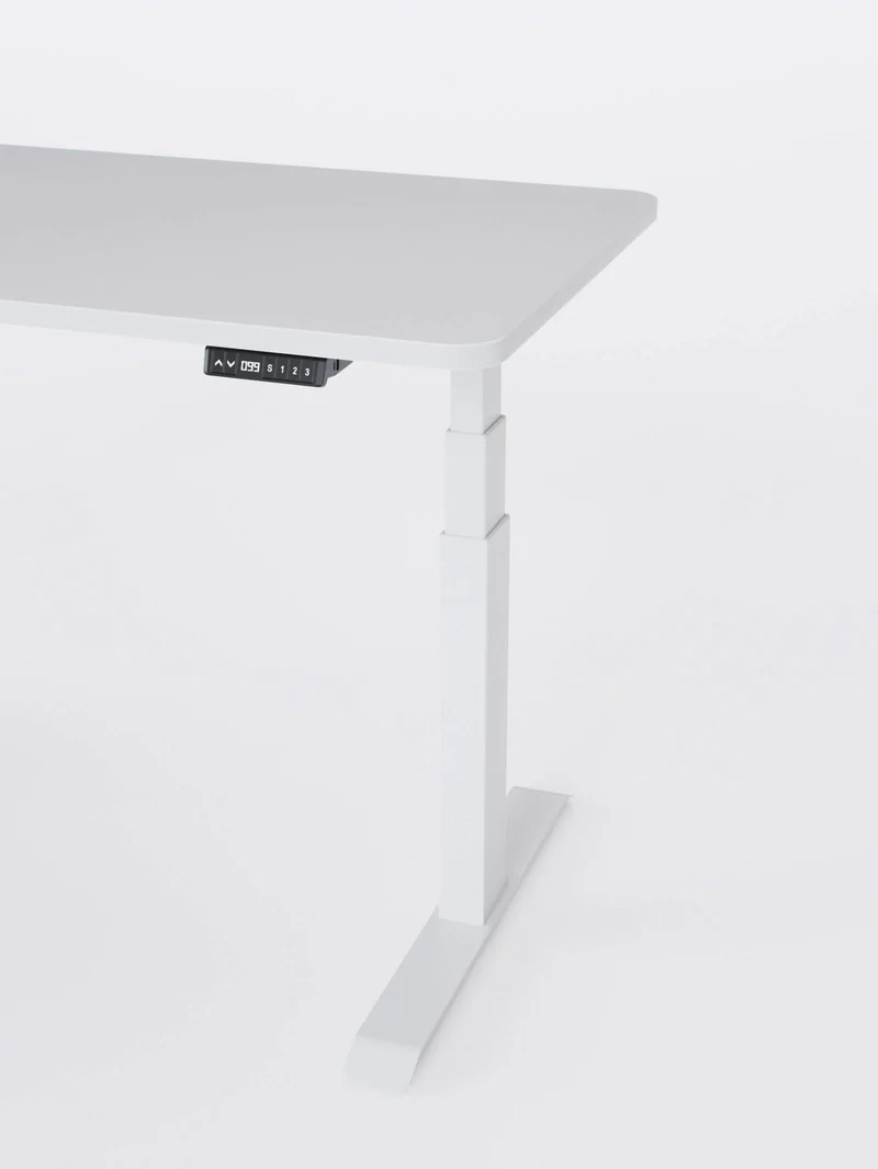 Advanced Go - Plateau Auva | Bureau Assis Debout Électrique, 70 cm, Angles arrondis, Ports USB A & C
