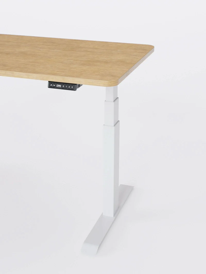 Advanced Go - Plateau Auva | Bureau Assis Debout Électrique, 70 cm, Angles arrondis, Ports USB A & C