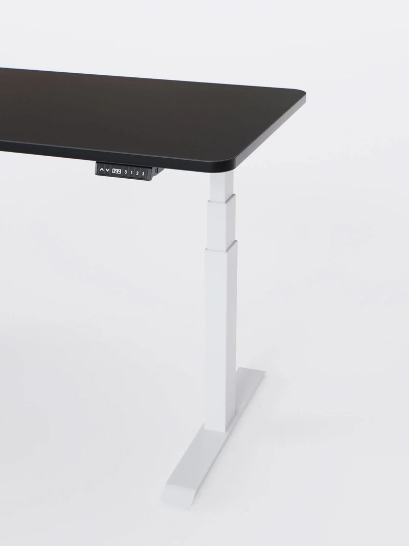 Advanced Go - Plateau Auva | Bureau Assis Debout Électrique, 70 cm, Angles arrondis, Ports USB A & C