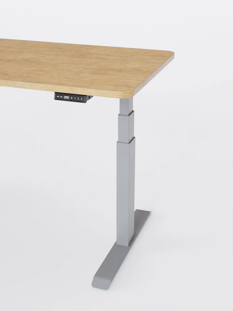 Advanced Go - Plateau Auva | Bureau Assis Debout Électrique, 70 cm, Angles arrondis, Ports USB A & C