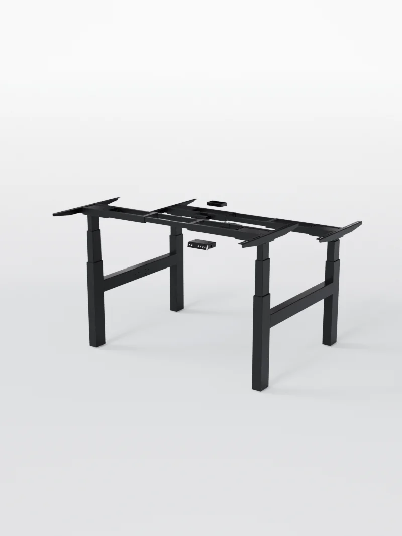 Duo Go | Pieds de Bench Réglable Électrique 2 Postes, Ports USB A & C