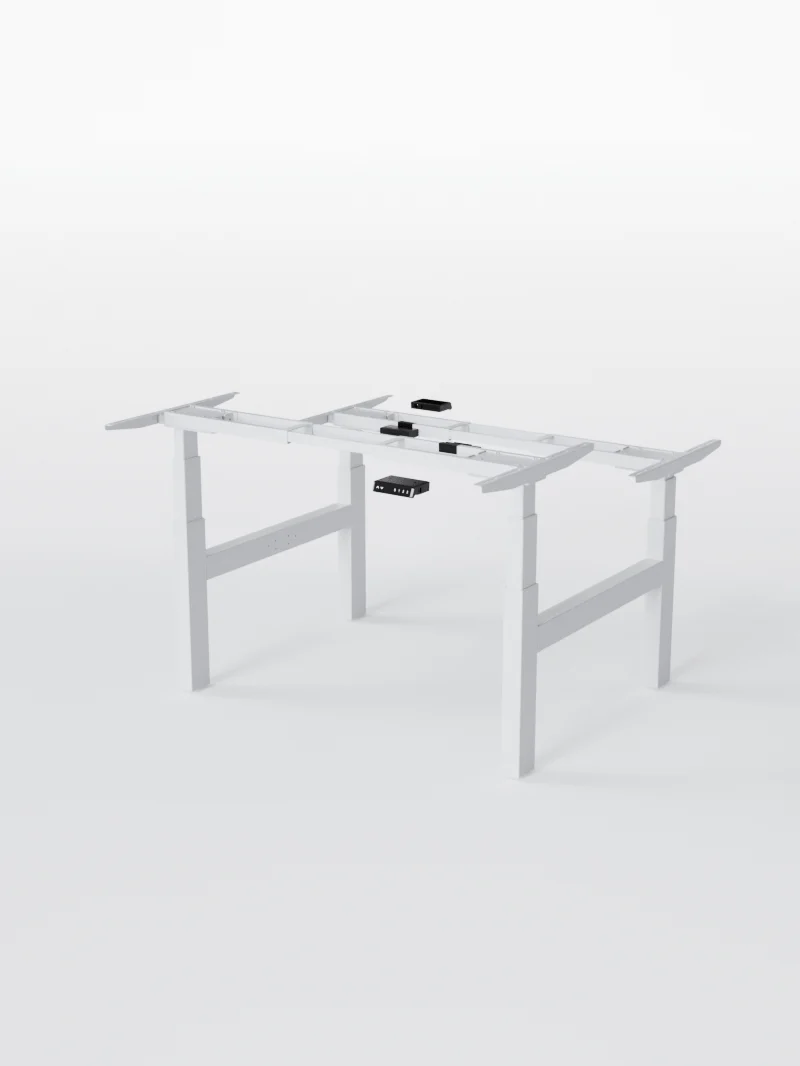 Duo Go | Pieds de Bench Réglable Électrique 2 Postes, Ports USB A & C