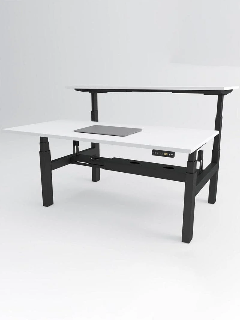Duo | Bench Assis Debout Électrique, 2 postes