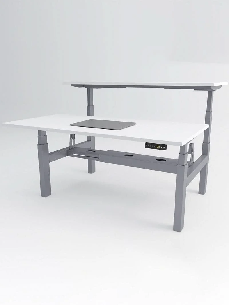 Duo | Bench Assis Debout Électrique, 2 postes