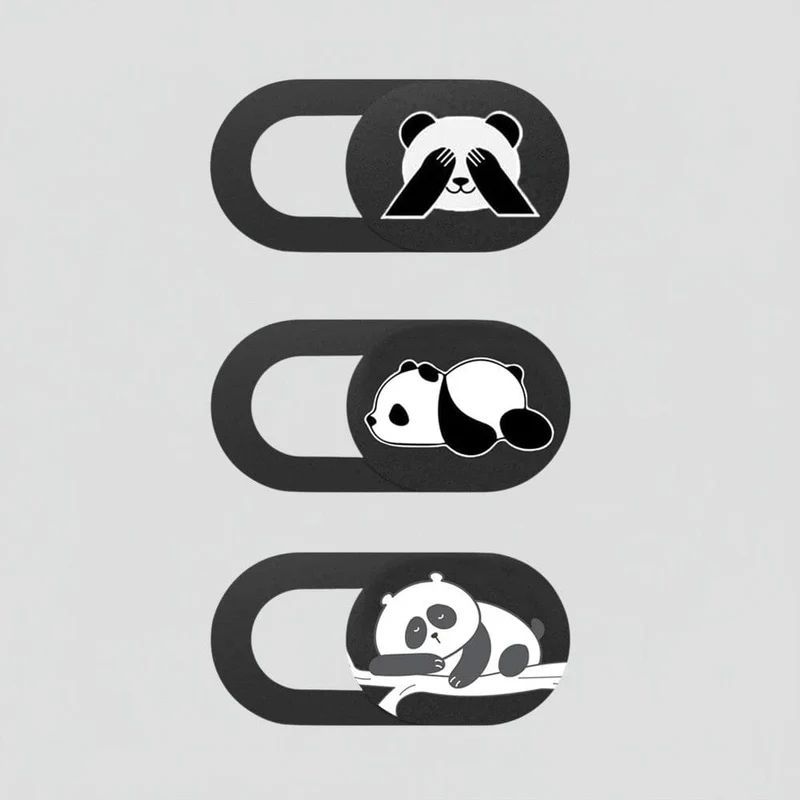 Cache Webcam Ultra-Fin Motif Panda pour Ordinateurs et Smartphones