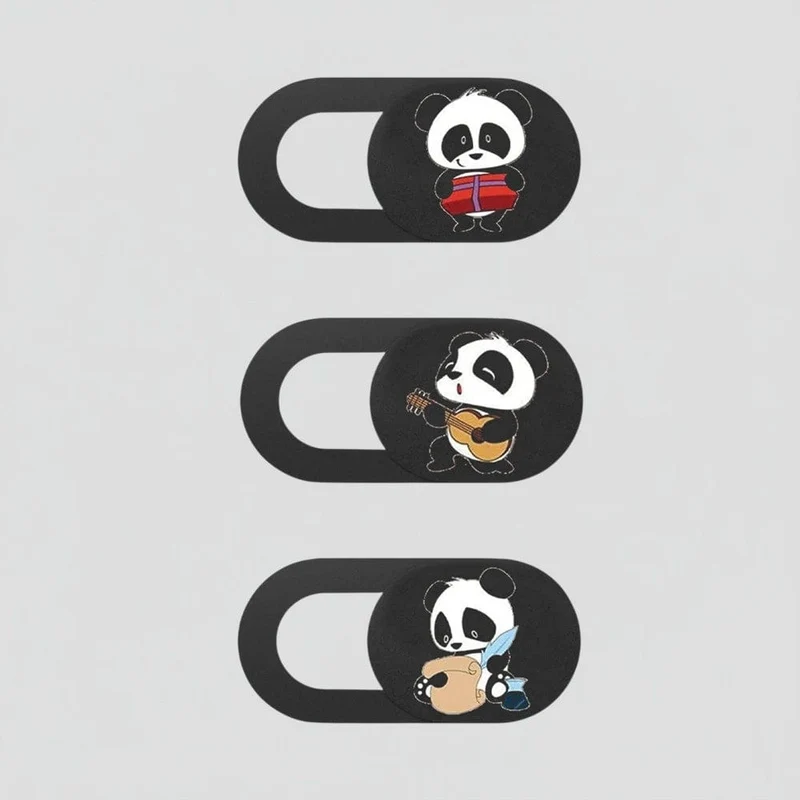Cache Webcam Ultra-Fin Motif Panda pour Ordinateurs et Smartphones