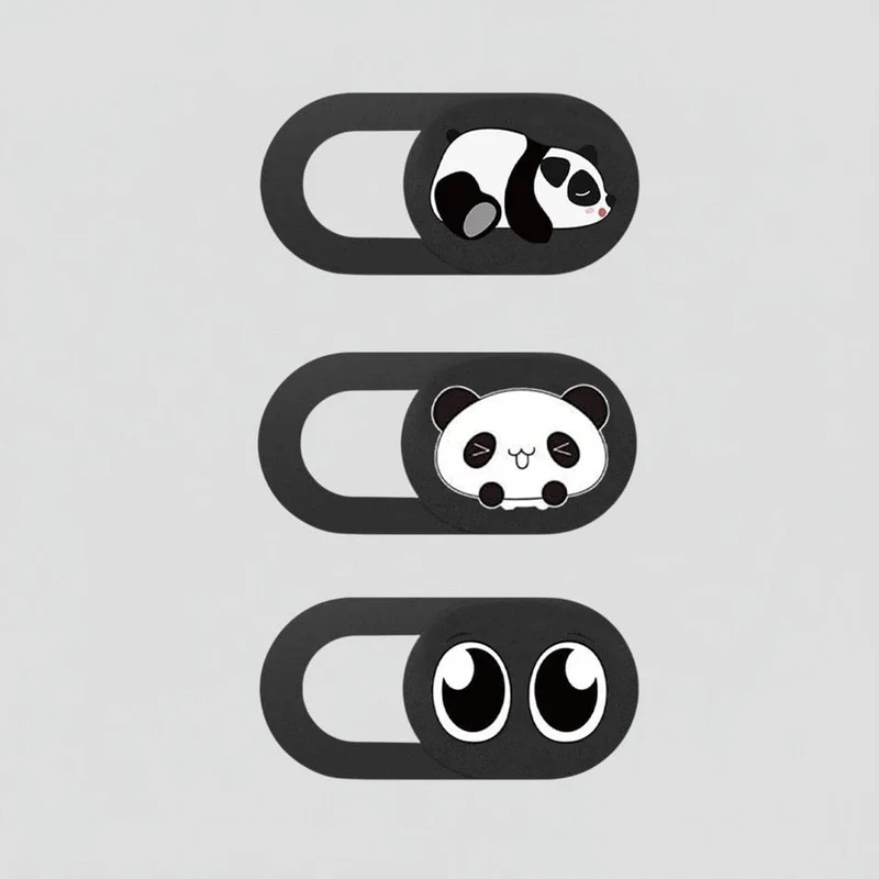 Cache Webcam Ultra-Fin Motif Panda pour Ordinateurs et Smartphones