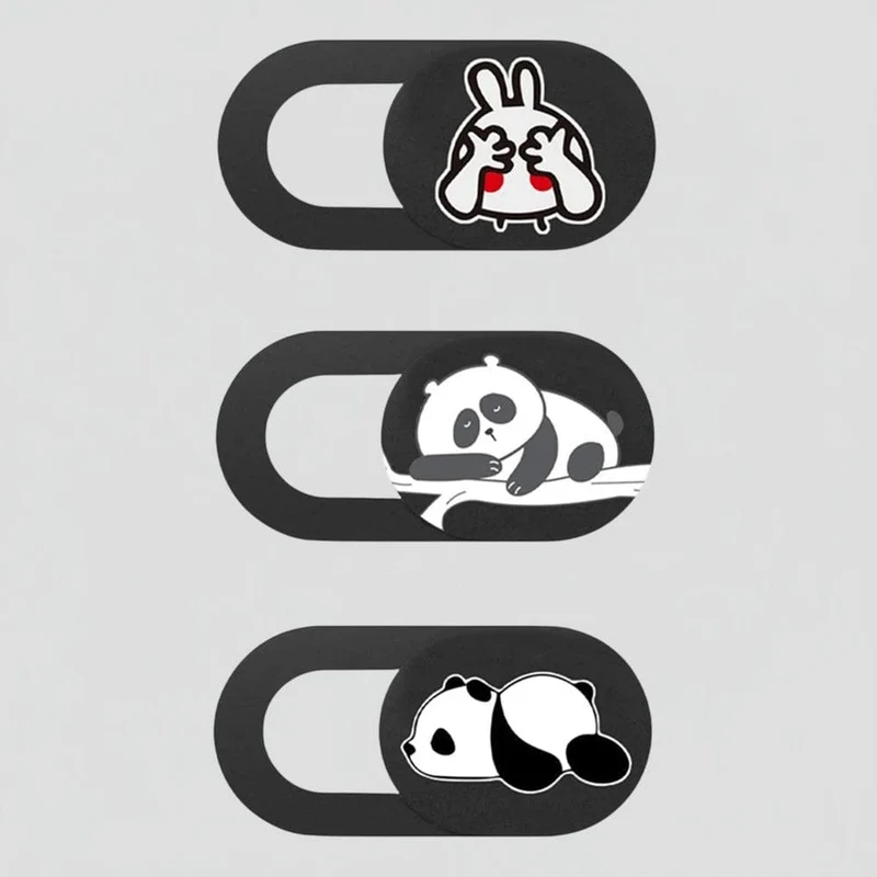 Cache Webcam Ultra-Fin Motif Panda pour Ordinateurs et Smartphones