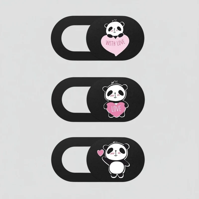 Cache Webcam Ultra-Fin Motif Panda pour Ordinateurs et Smartphones