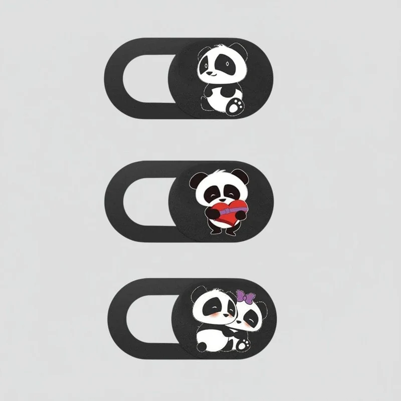 Cache Webcam Ultra-Fin Motif Panda pour Ordinateurs et Smartphones