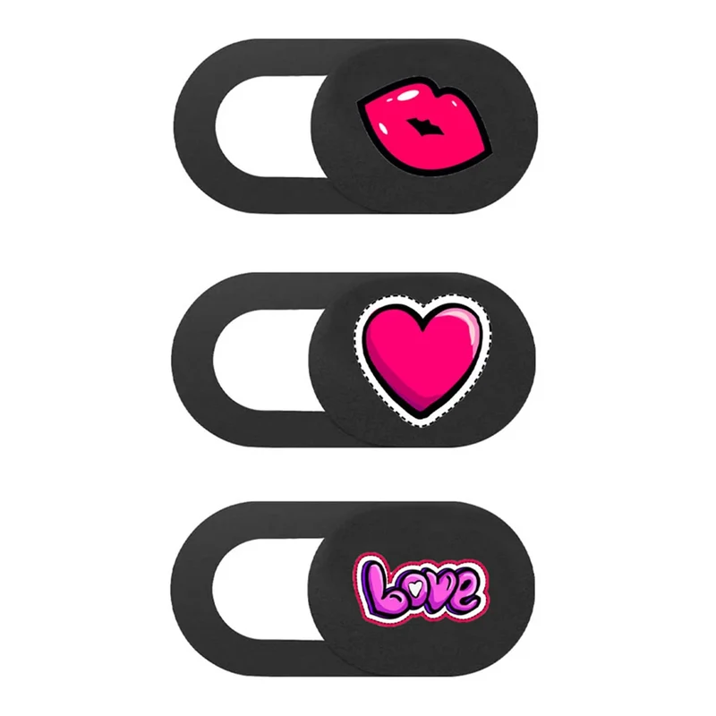Cache Webcam Ultra-Mince avec Designs Romantiques - Protection de Vie Privée
