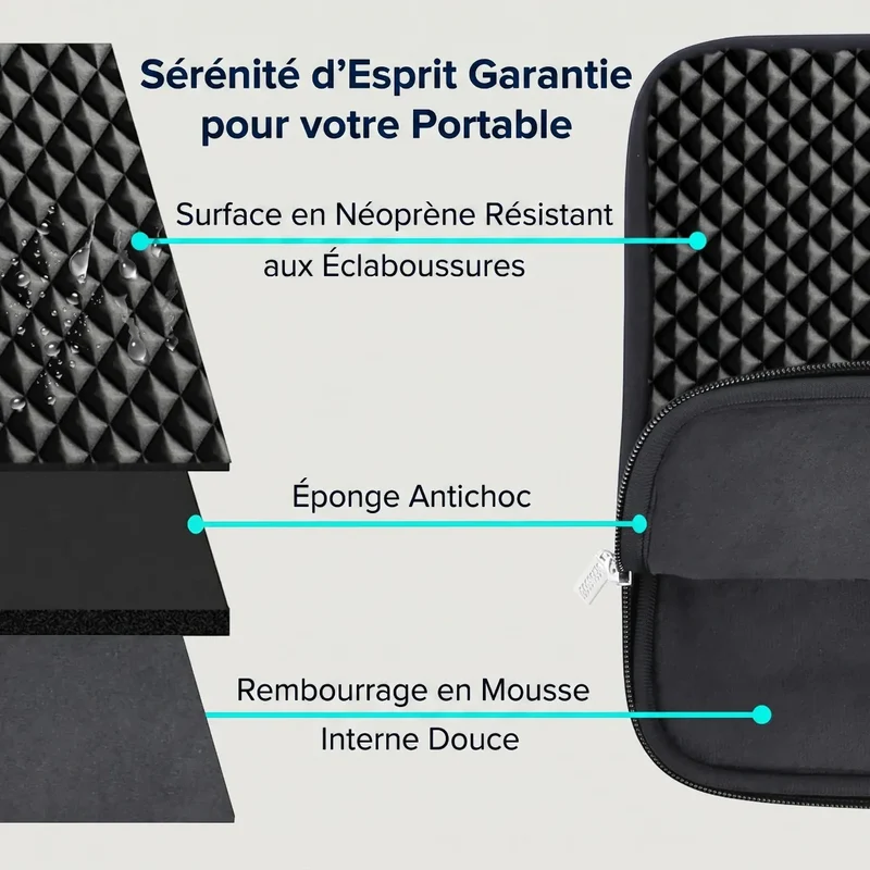 Housse pour ordinateur Diamant - Protection Antichoc & Profil Ultra-Fin