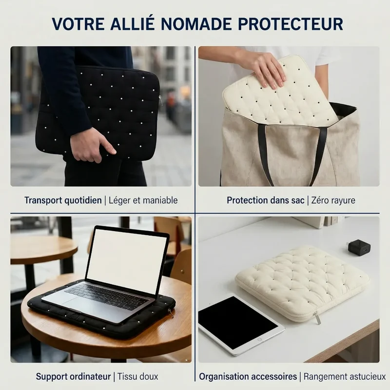 Housse pour ordinateur Puffer - Confort biomécanique & Protection absolue