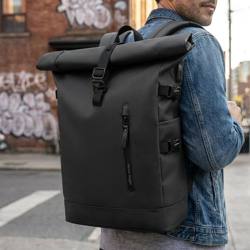 Sac à dos ordinateur homme Crescendo - Confort dorsal et capacité extensible