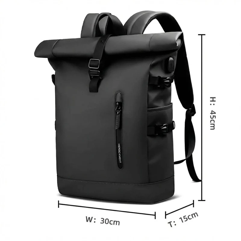 Sac à dos ordinateur homme Crescendo - Confort dorsal et capacité extensible