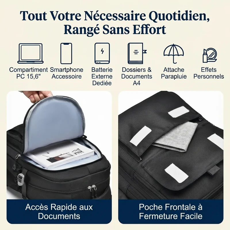 Sac à dos ordinateur femme Sillage 9011 | Élégance mobile & Confort posturale