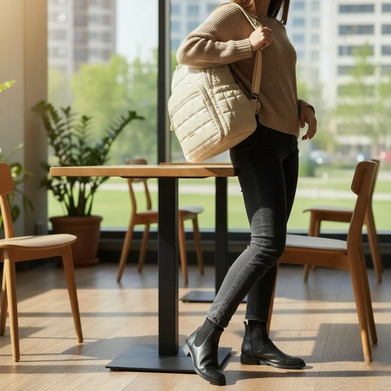 Sac à dos ordinateur femme Elya - Confort Ergonomique & Style Matelassé