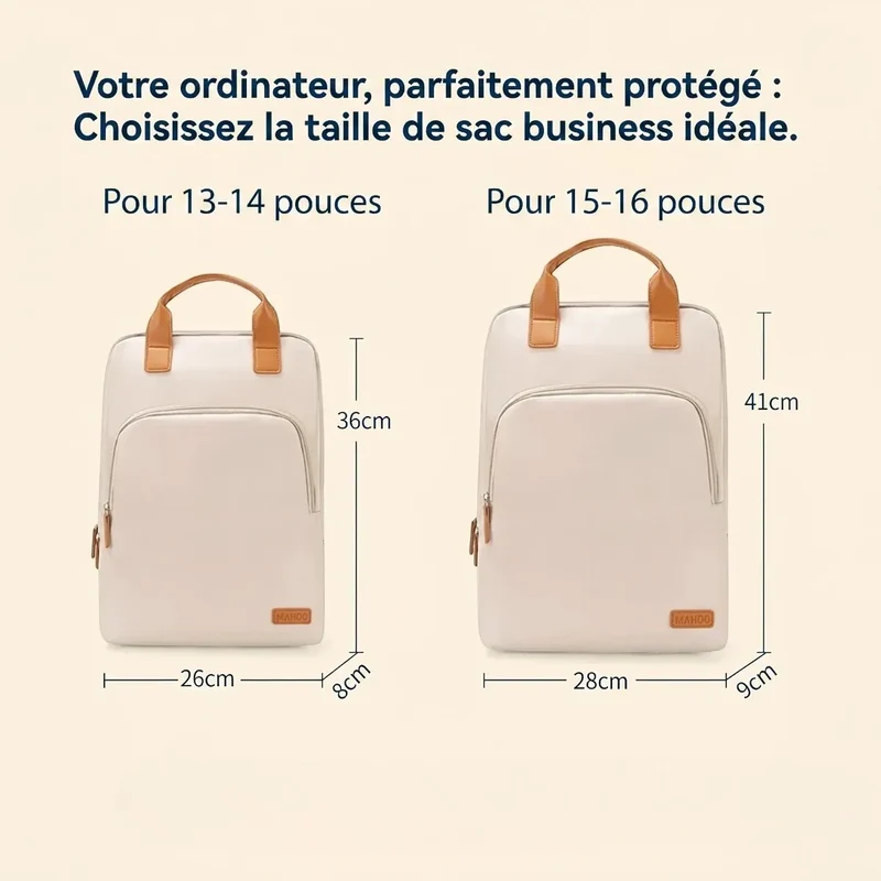 Sac à dos ordinateur femme Aura Pro - Confort Dos & Élégance