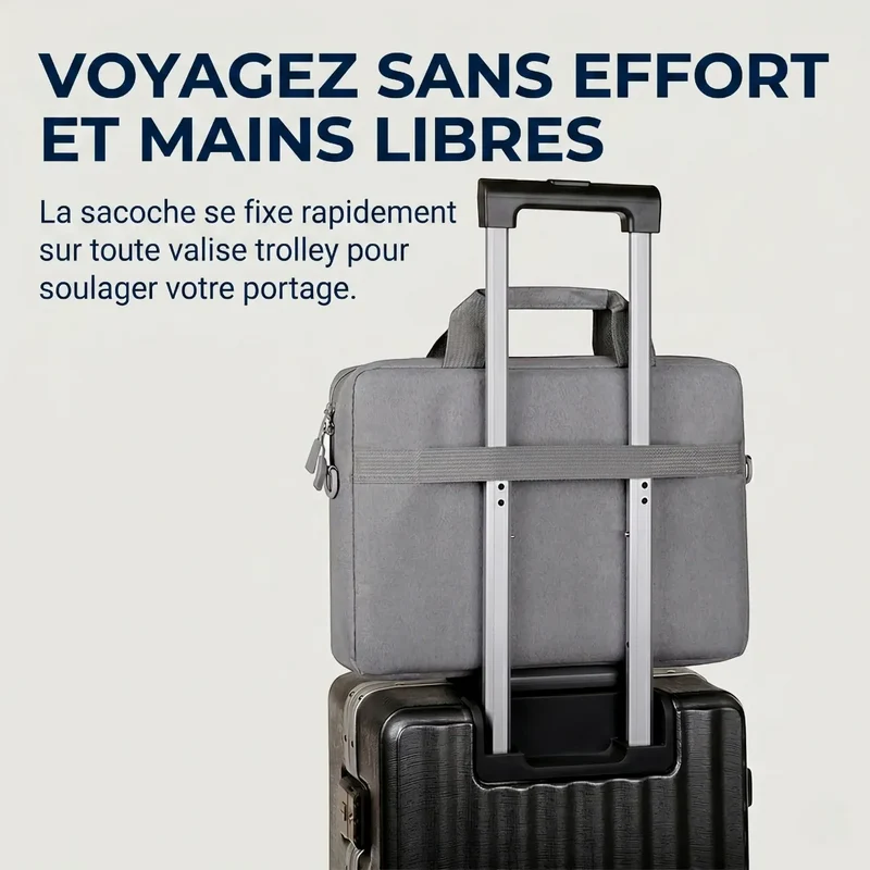 Sacoche Ordinateur Homme AeroStride - Confort Ergonomique & Organisation Nomade