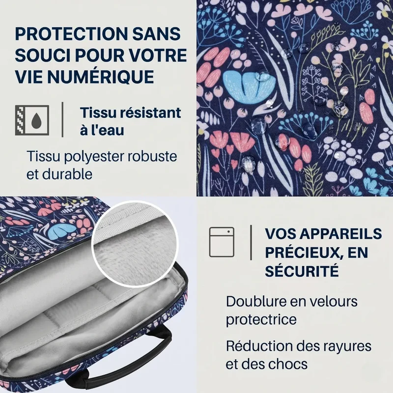 Sacoche ordinateur pour femme Egyal - Ergonomie absolue & Protection antichoc