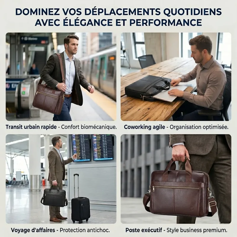 Sacoche Ordinateur Homme L'Intemporel - Allègement de Charge & Style Business