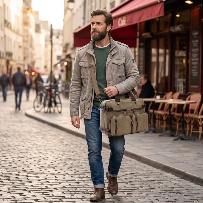 Sacoche Ordinateur Homme Kallio - Ergonomie 3-en-1 & Style Business