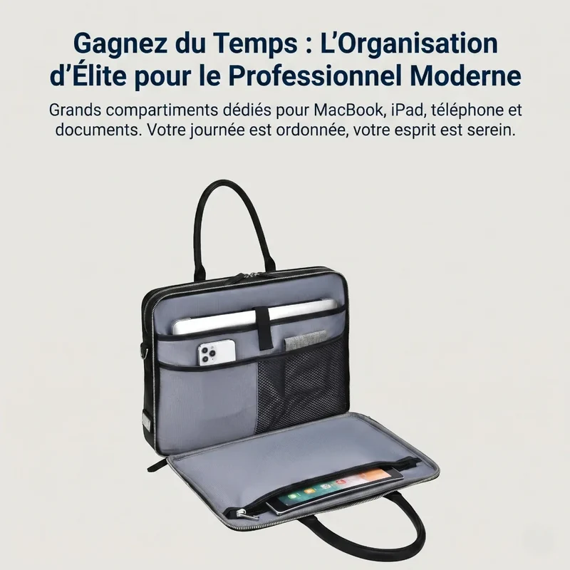 Sacoche Ordinateur Homme Vanguard - Confort Postural & Organisation Élite