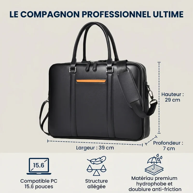 Sacoche Ordinateur Homme Vanguard - Confort Postural & Organisation Élite