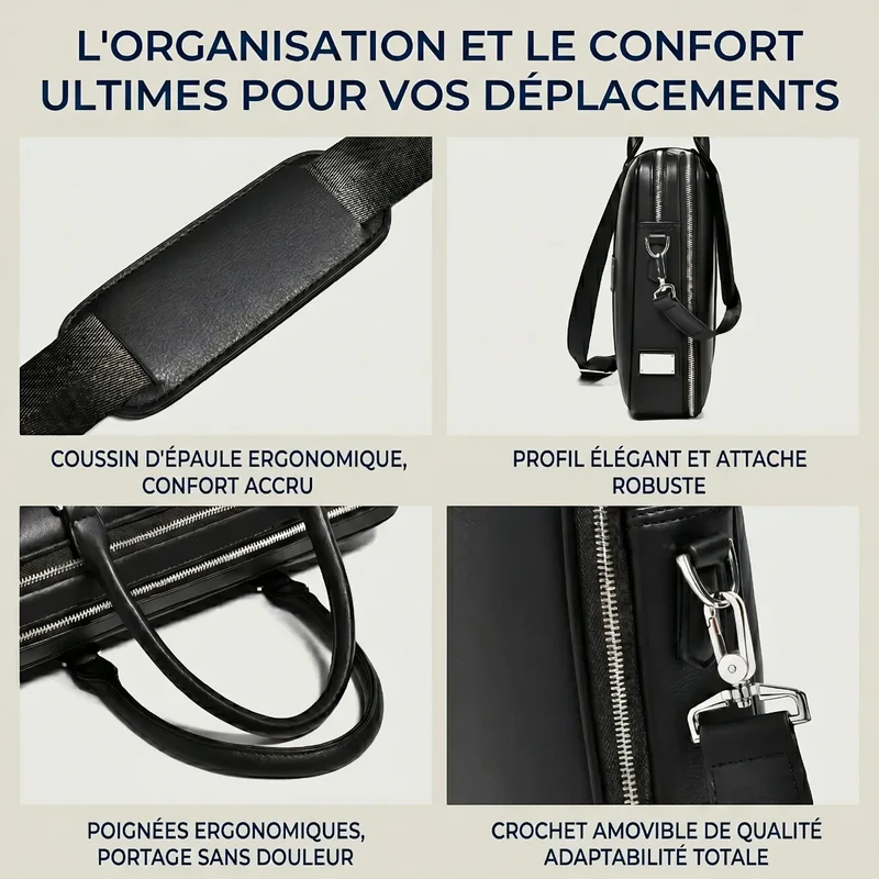 Sacoche Ordinateur Homme Vanguard - Confort Postural & Organisation Élite
