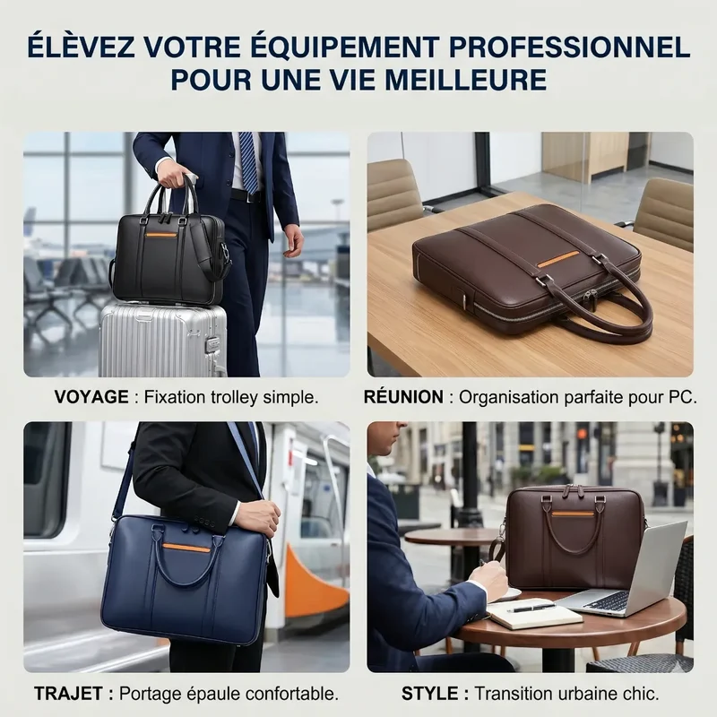 Sacoche Ordinateur Homme Vanguard - Confort Postural & Organisation Élite