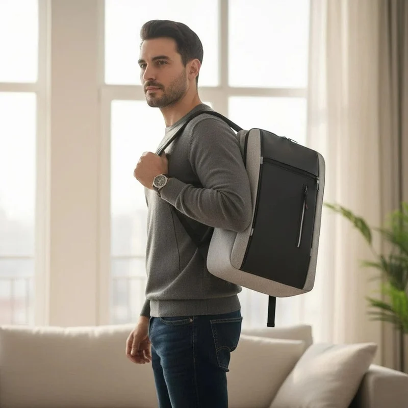 Sac à dos ordinateur homme ErgoStride - Soulagement dorsal & Protection déperlante
