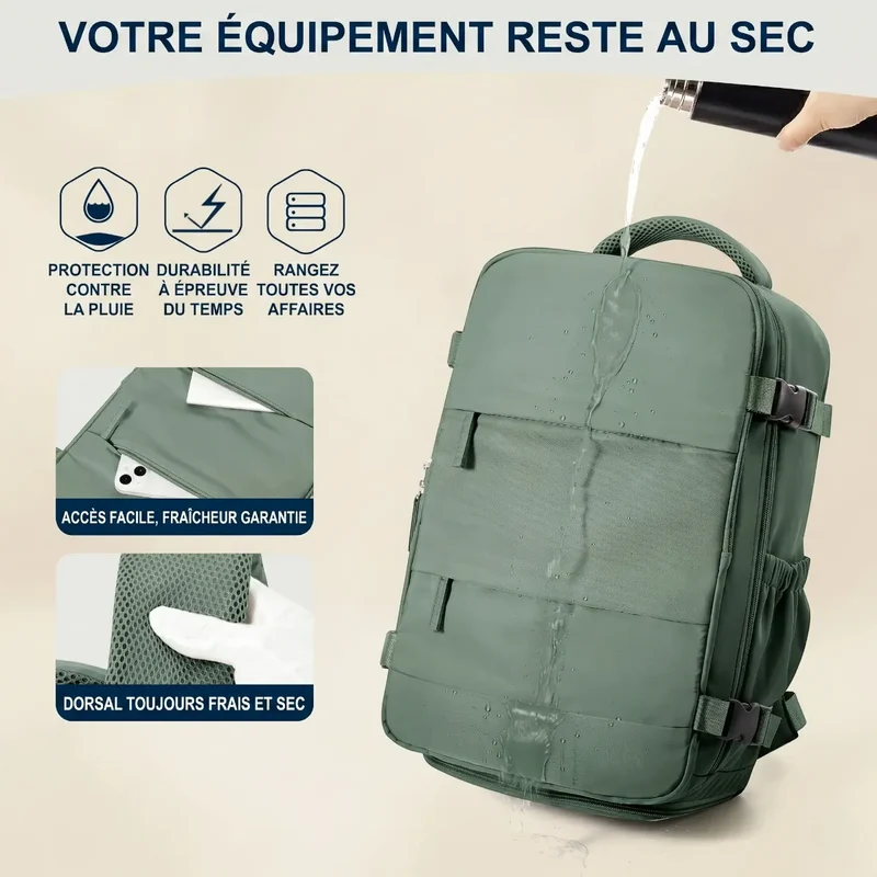 Sac à dos ordinateur homme Nomad Pro 40 - Confort biomécanique & Organisation cabine