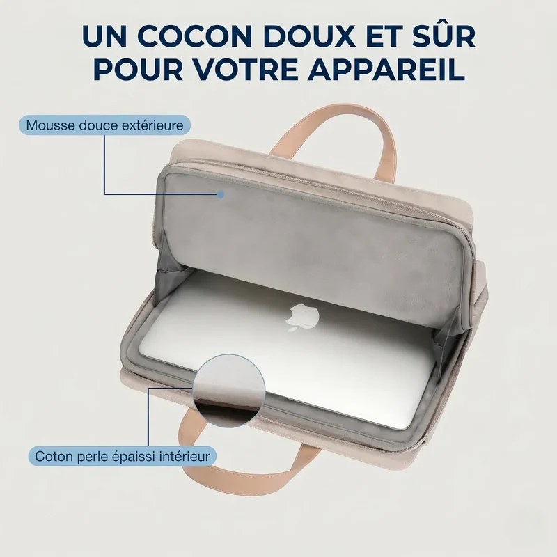 Sacoche ordinateur pour femme - Confort biomécanique & Organisation nomade