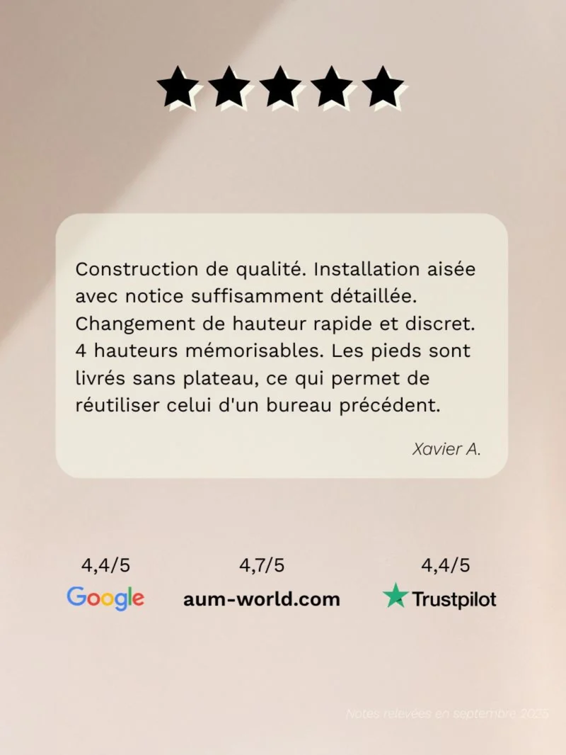 Advanced | Pieds de Bureau Électrique Réglable en Hauteur
