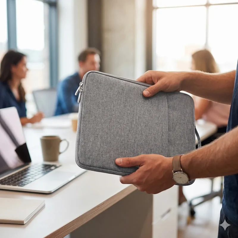 Housse pour ordinateur Denim Nomad - Ergonomie Nomade & Protection Absolue