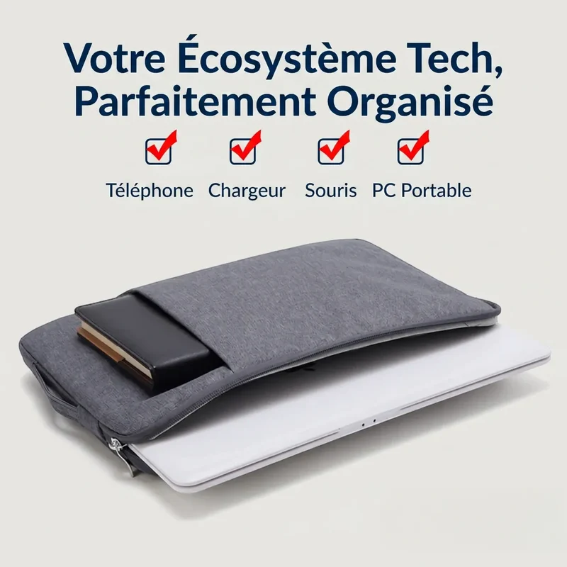 Housse pour ordinateur Denim Nomad - Ergonomie Nomade & Protection Absolue