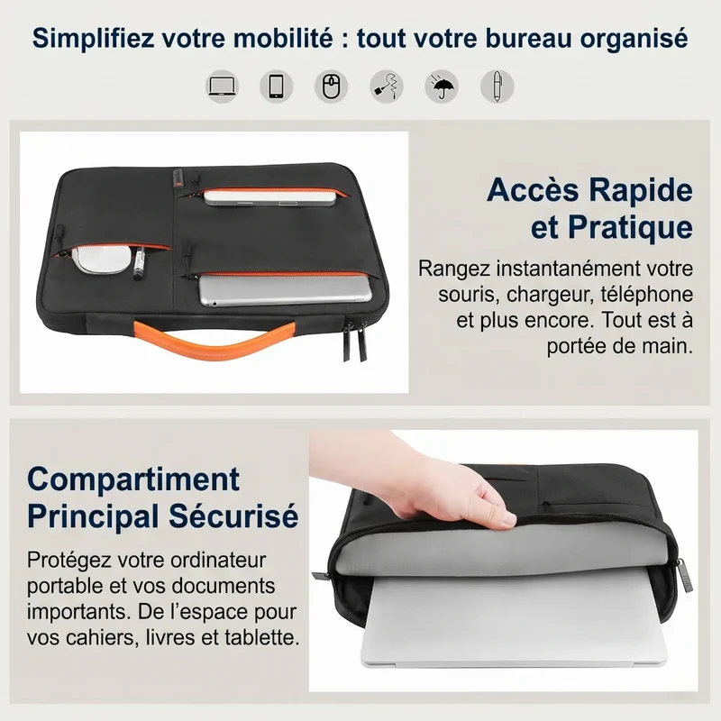 Housse pour ordinateur Nomad-Stretch - Ergonomie absolue & Style épuré