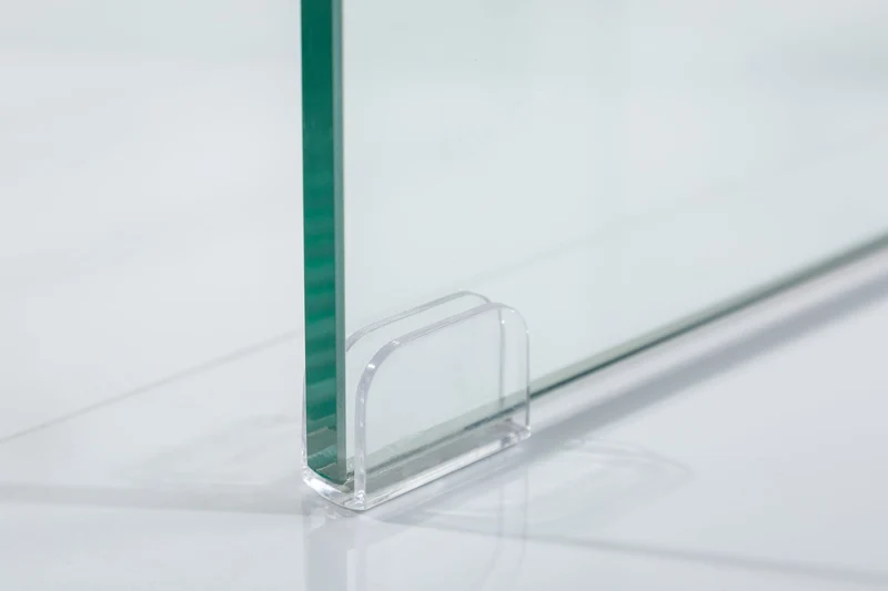 Lot de 3 tables basses design en verre FANTOME 60cm tables d’appoint transparentes